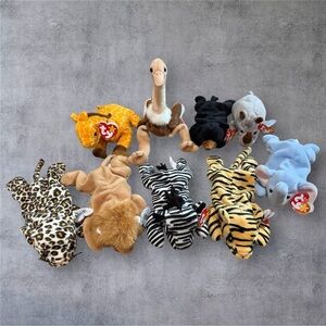 Ty Beanie Babies Safari Plush Animal Collection - NWT